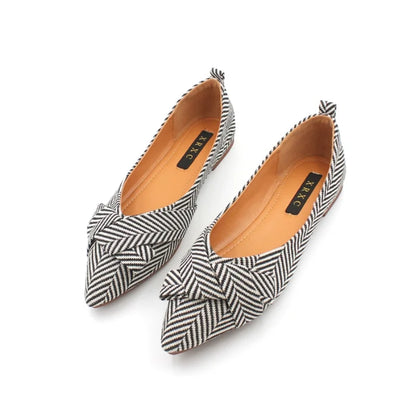 Pointed Toe Bowknot Flats