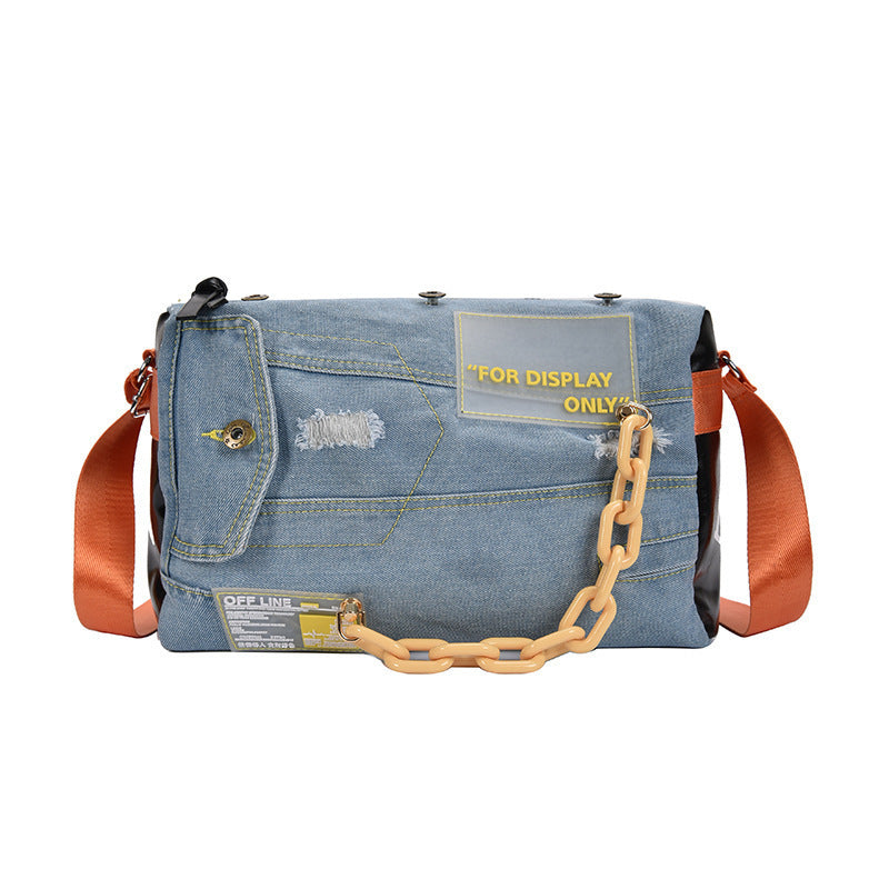 Retro Denim Jeans Tote Bags
