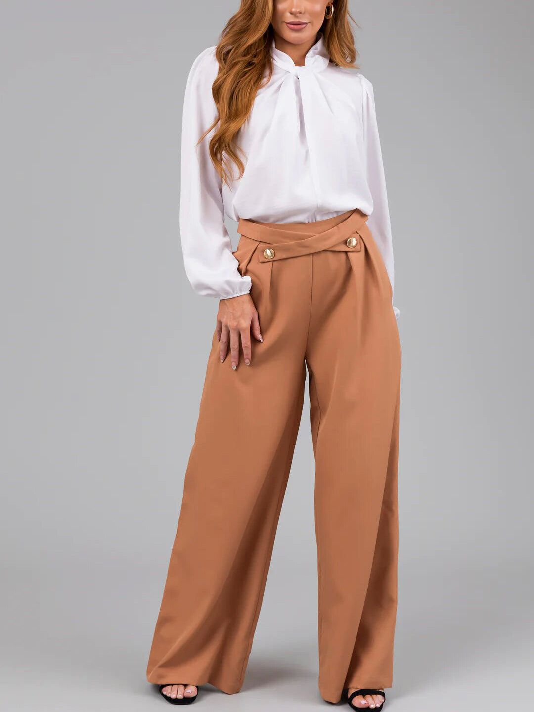 Casual Solid Color Straight-leg Pants