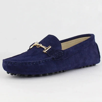 New Comfortable Shoes Women Moccasins Genuine Leather Flats Ladies Cow Suede Casual Shoes Soft Driving Shoes Sneakers Plus Size