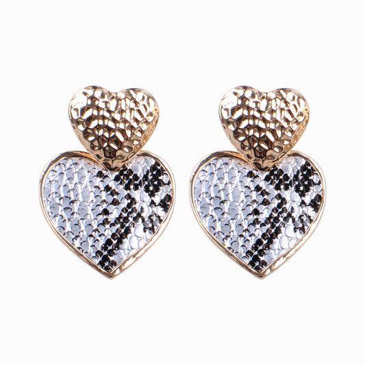 Retro Heart Earrings