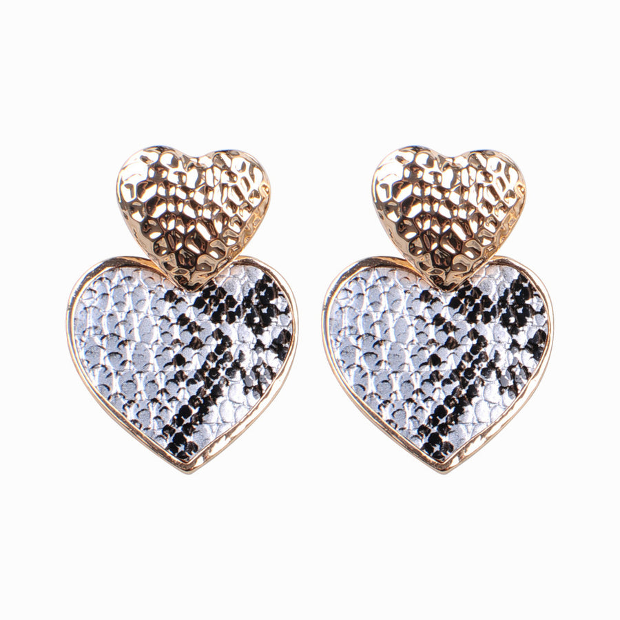 Retro Heart Earrings