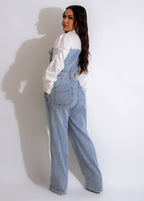 The Riviera — Wide Leg Denim Jumpsuit