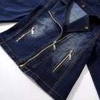 Slim Fit Stretch Denim Coat
