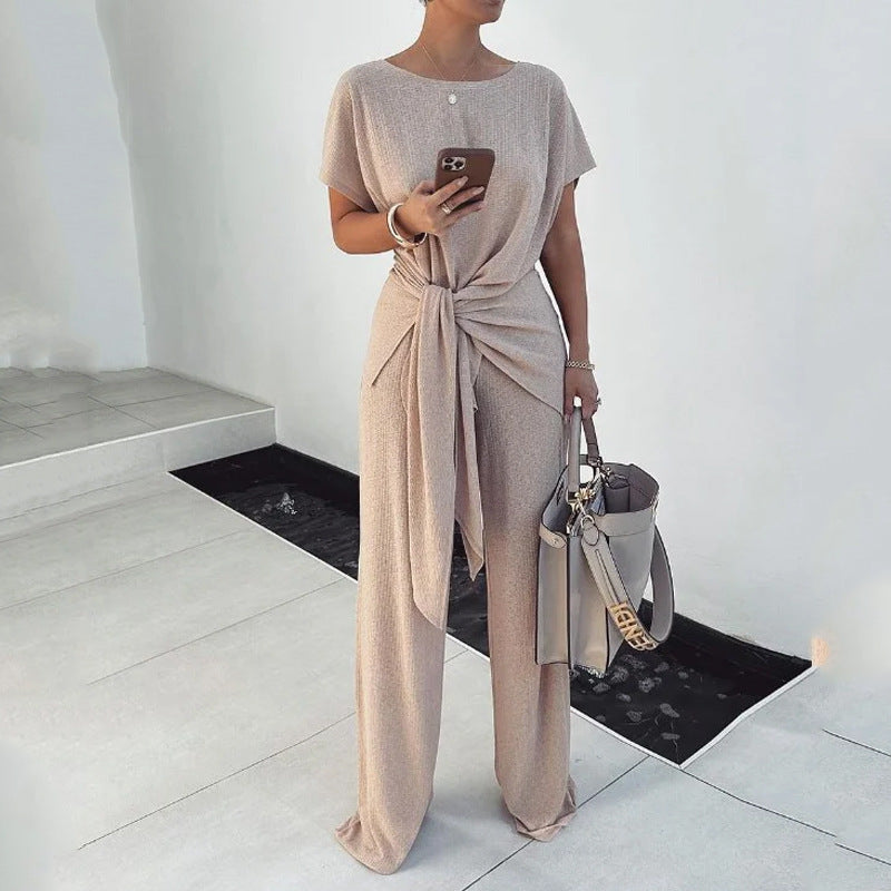 Knitted Pleated Graceful Jumpsuit