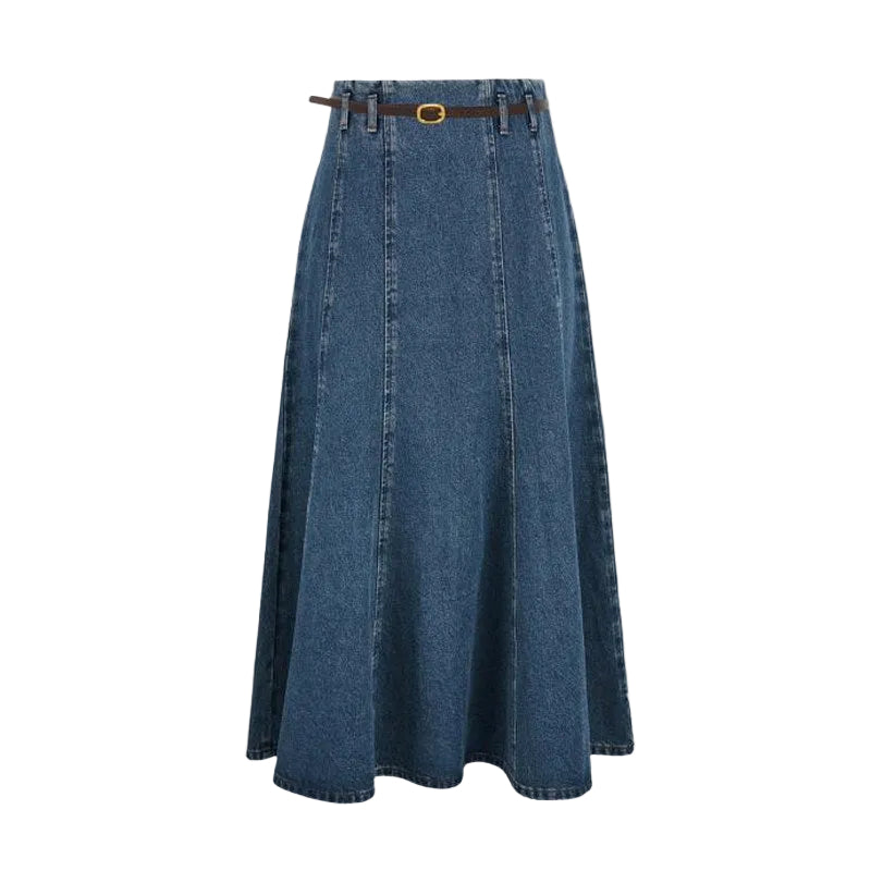 The Blue Hour Fishtail Denim Skirt