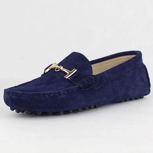 New Comfortable Shoes Women Moccasins Genuine Leather Flats Ladies Cow Suede Casual Shoes Soft Driving Shoes Sneakers Plus Size