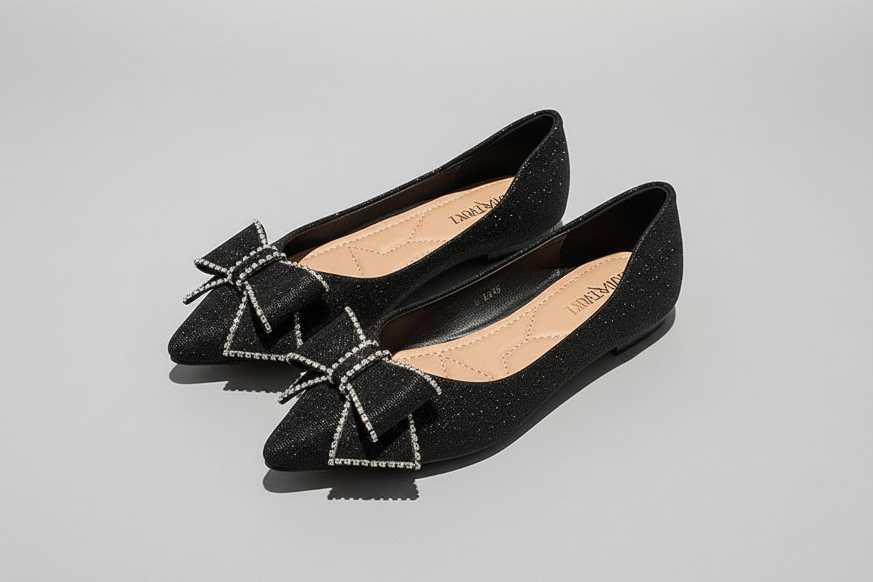 Glitter Ballet Bowknot Flats