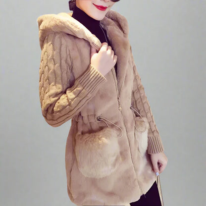 Faux Fur Hooded Classic Coats