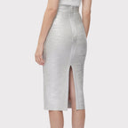 Split Metalic skirt
