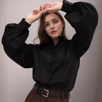 Women's Design Sense Lantern Sleeve Shirt Minority Fashion