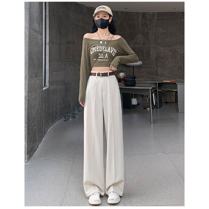 New High Waist Drooping Suit Pants Women