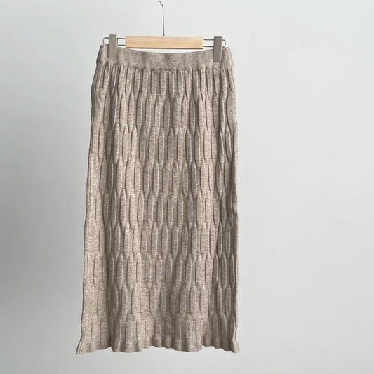 Solid Knitted Skirt