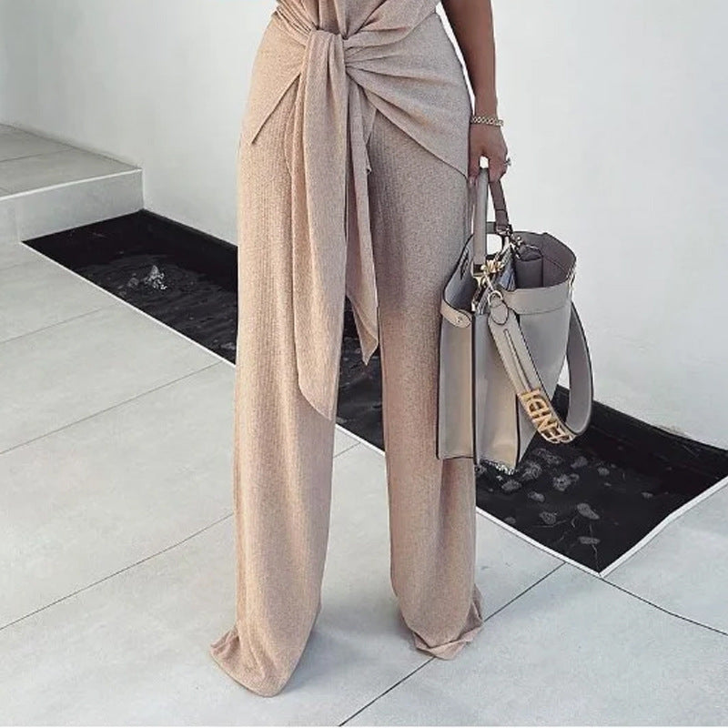 Knitted Pleated Graceful Jumpsuit