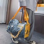 Retro Denim Jeans Tote Bags
