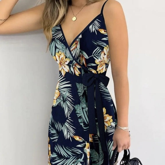 Ladies' Fashionable And Versatile Vacation Style Off Shoulder Lace Up Dress