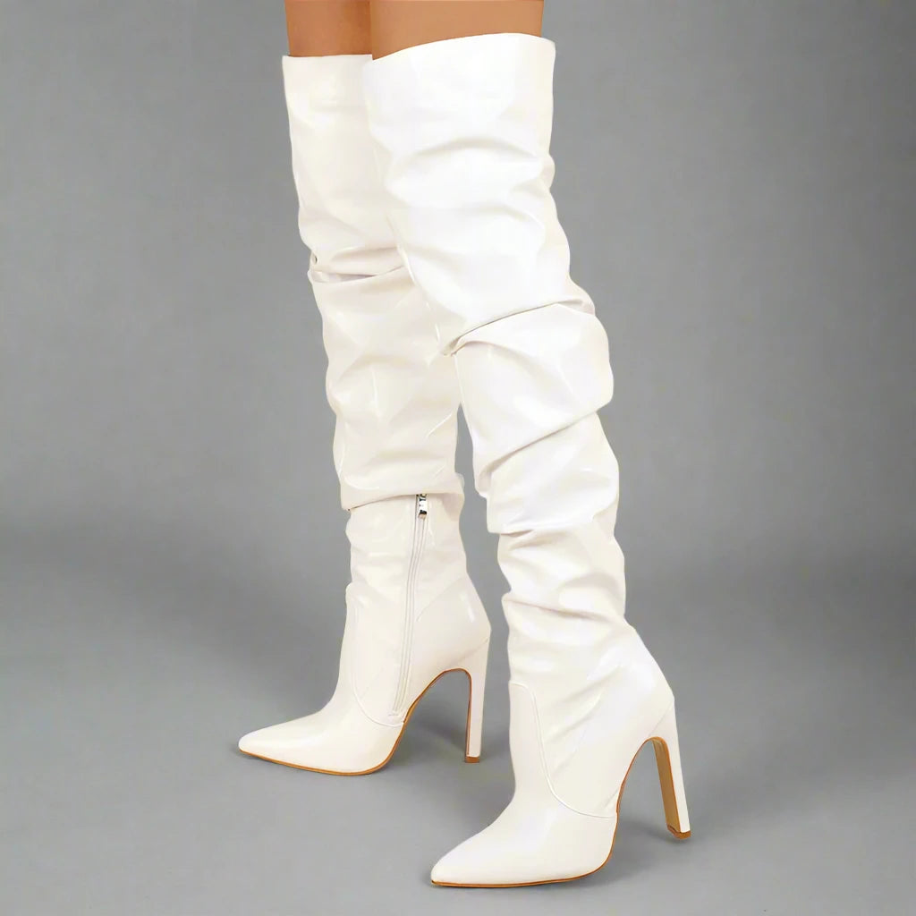 Eilyken Pleated Thigh High Boots