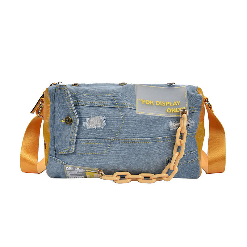 Retro Denim Jeans Tote Bags