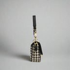Houndstooth Print Shoulder Bag