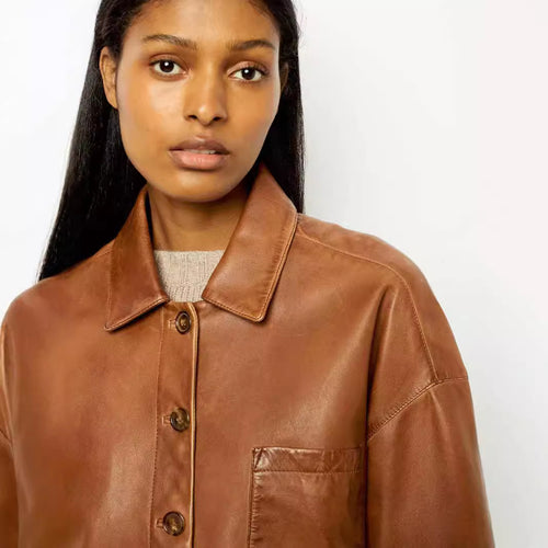 The Sepia Muse Faux Leather Jacket