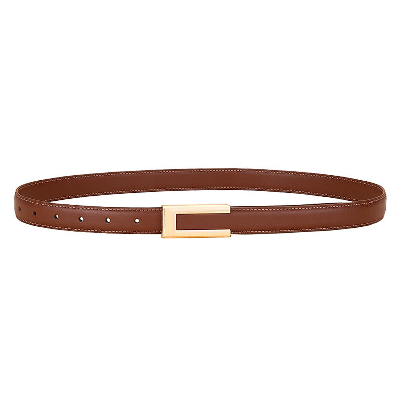 Sleek leather belt