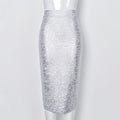 Split Metalic skirt