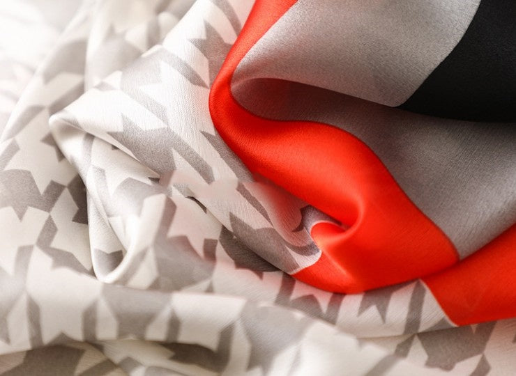 Silk Houndstooth Scarf