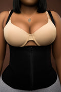 Women’s Zippered Neoprene Corset Vest | 3-Row Hook Full-Back Shaper