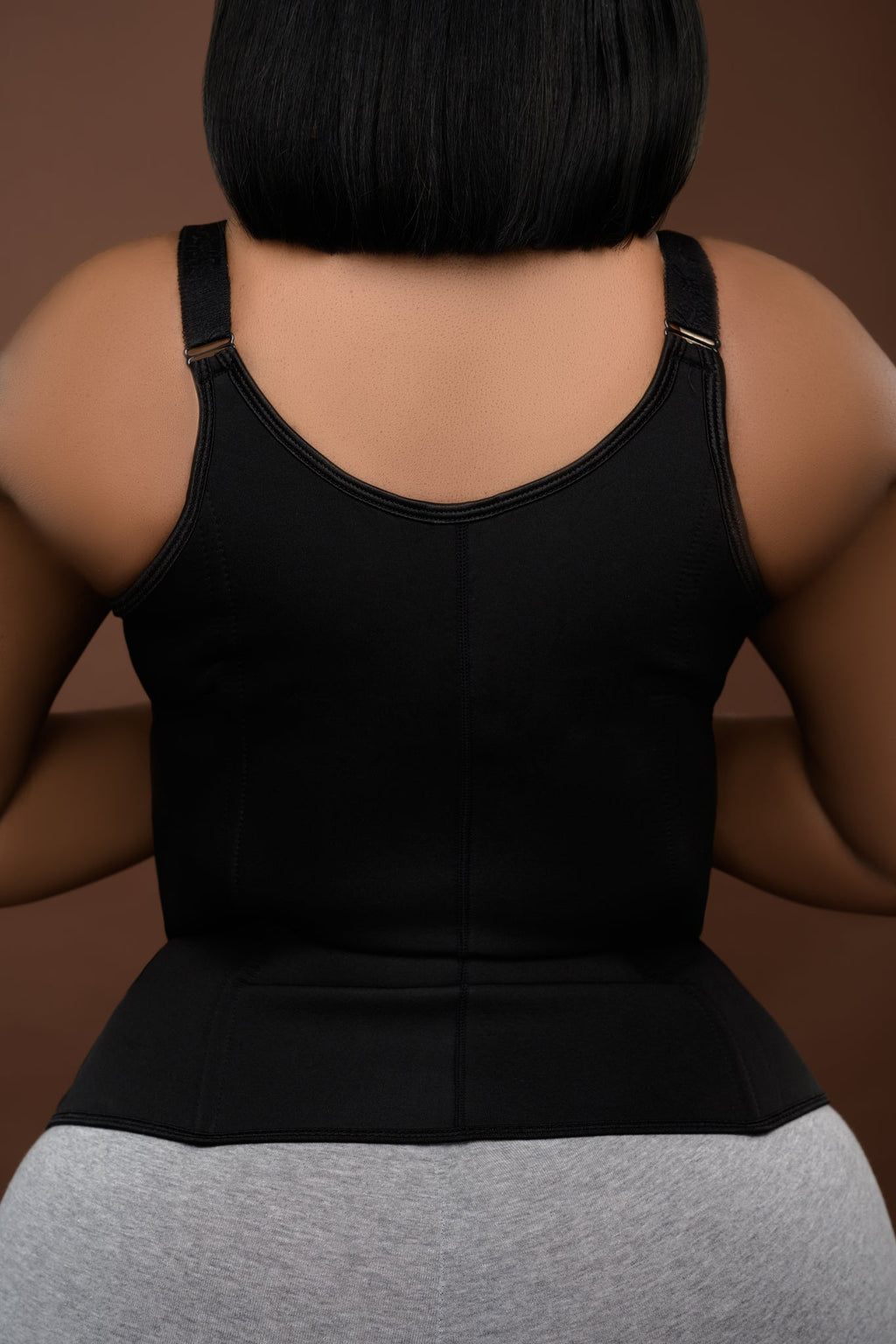 Women’s Zippered Neoprene Corset Vest | 3-Row Hook Full-Back Shaper
