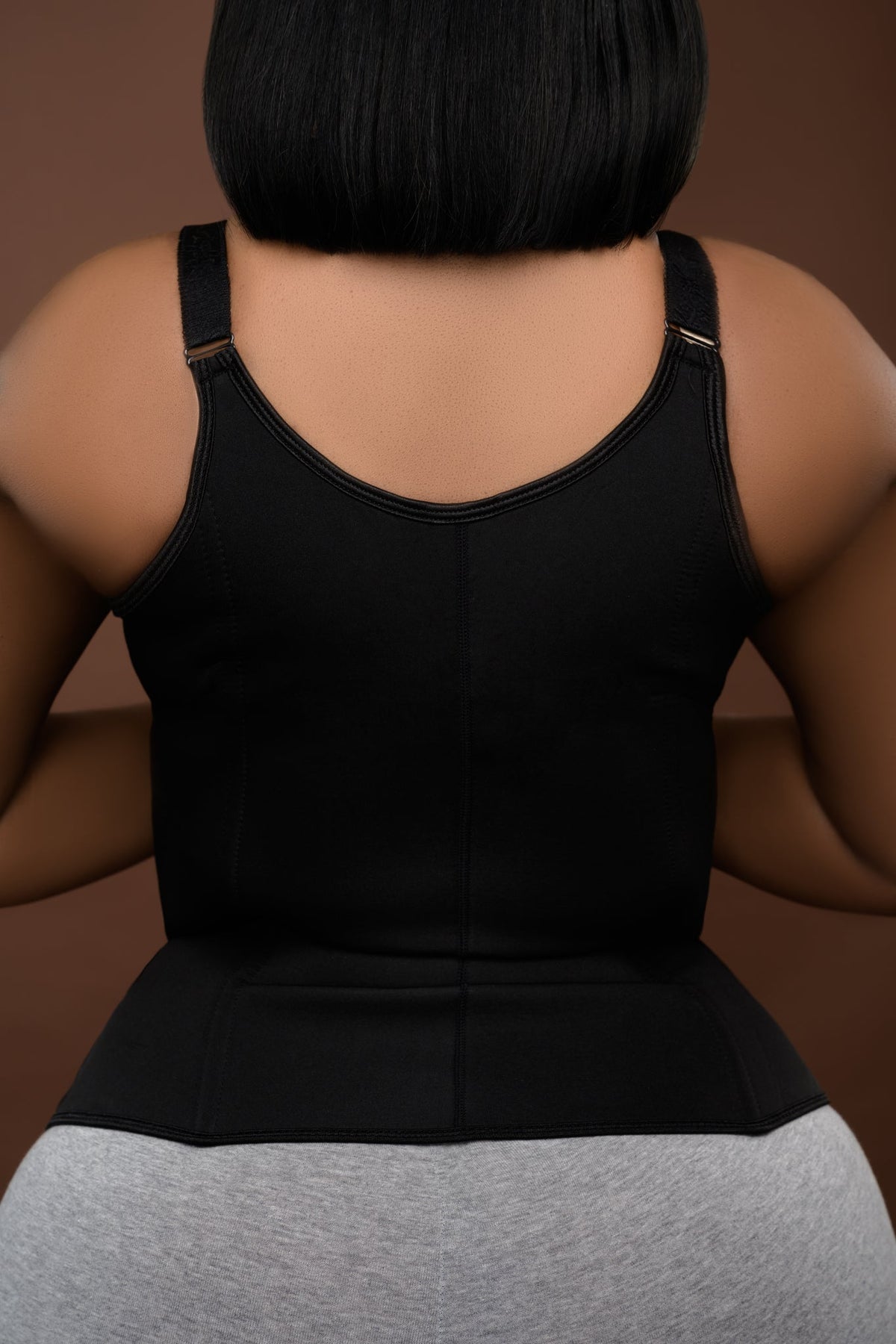 Women’s Zippered Neoprene Corset Vest | 3-Row Hook Full-Back Shaper
