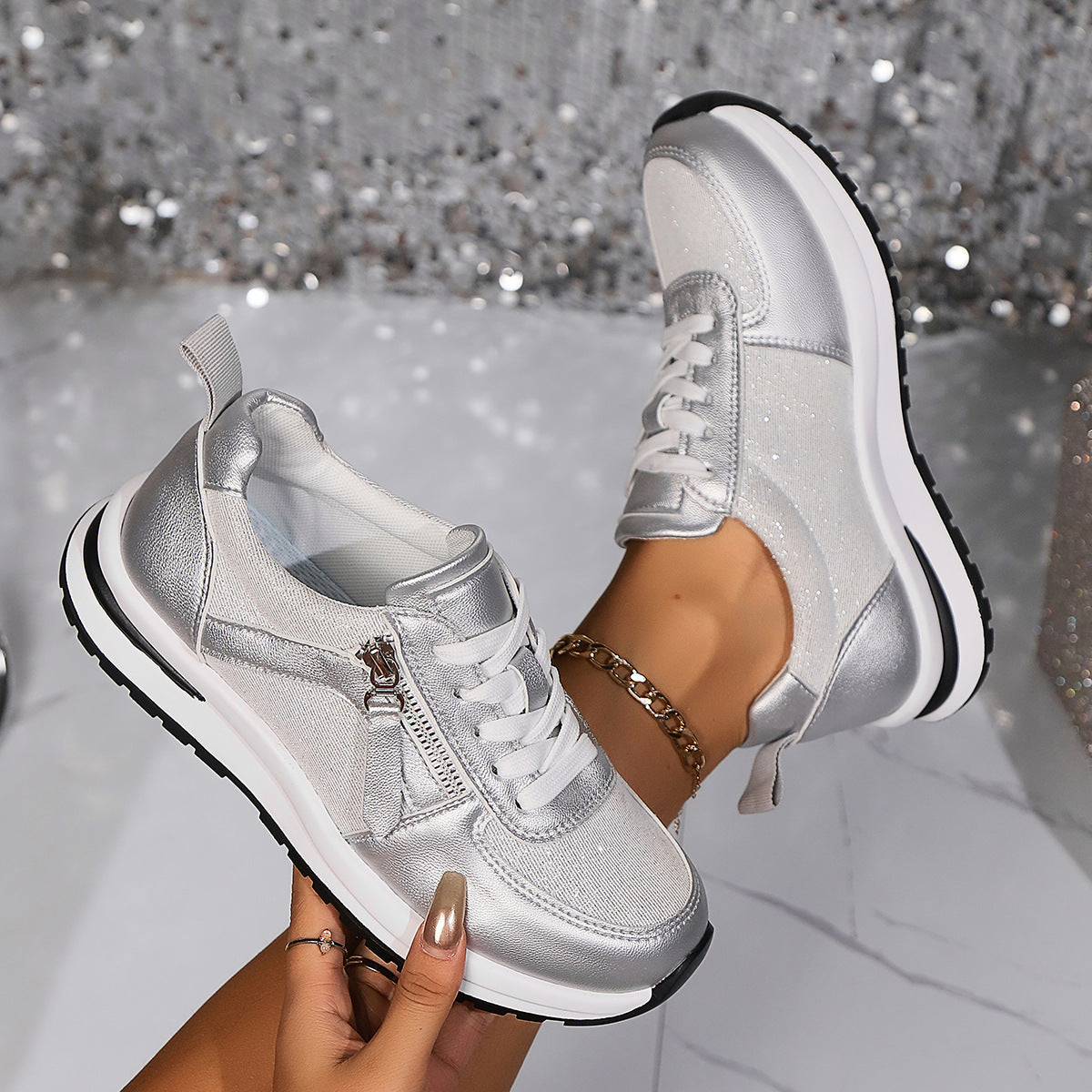 Metallic Sneakers