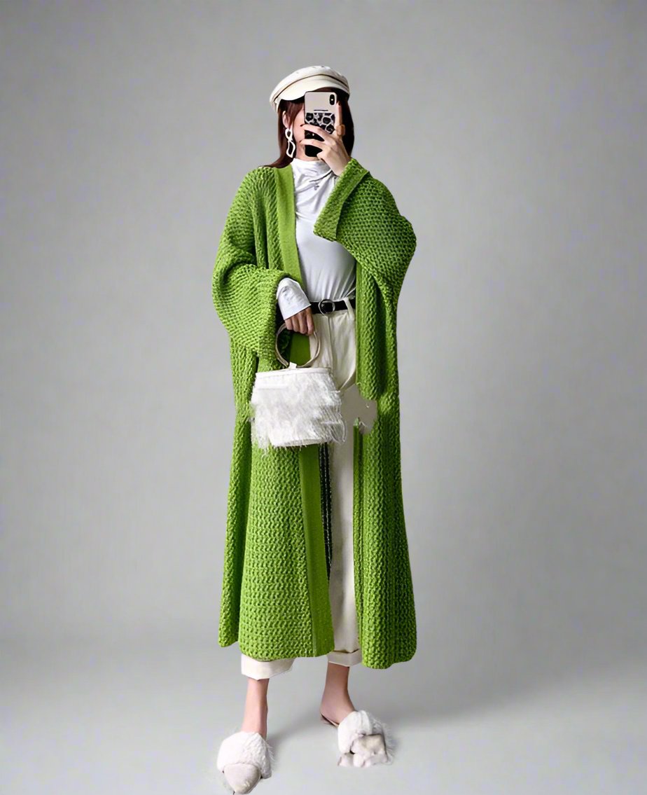 Thick Knitted Oversize Long Sweater Cardigan Coat