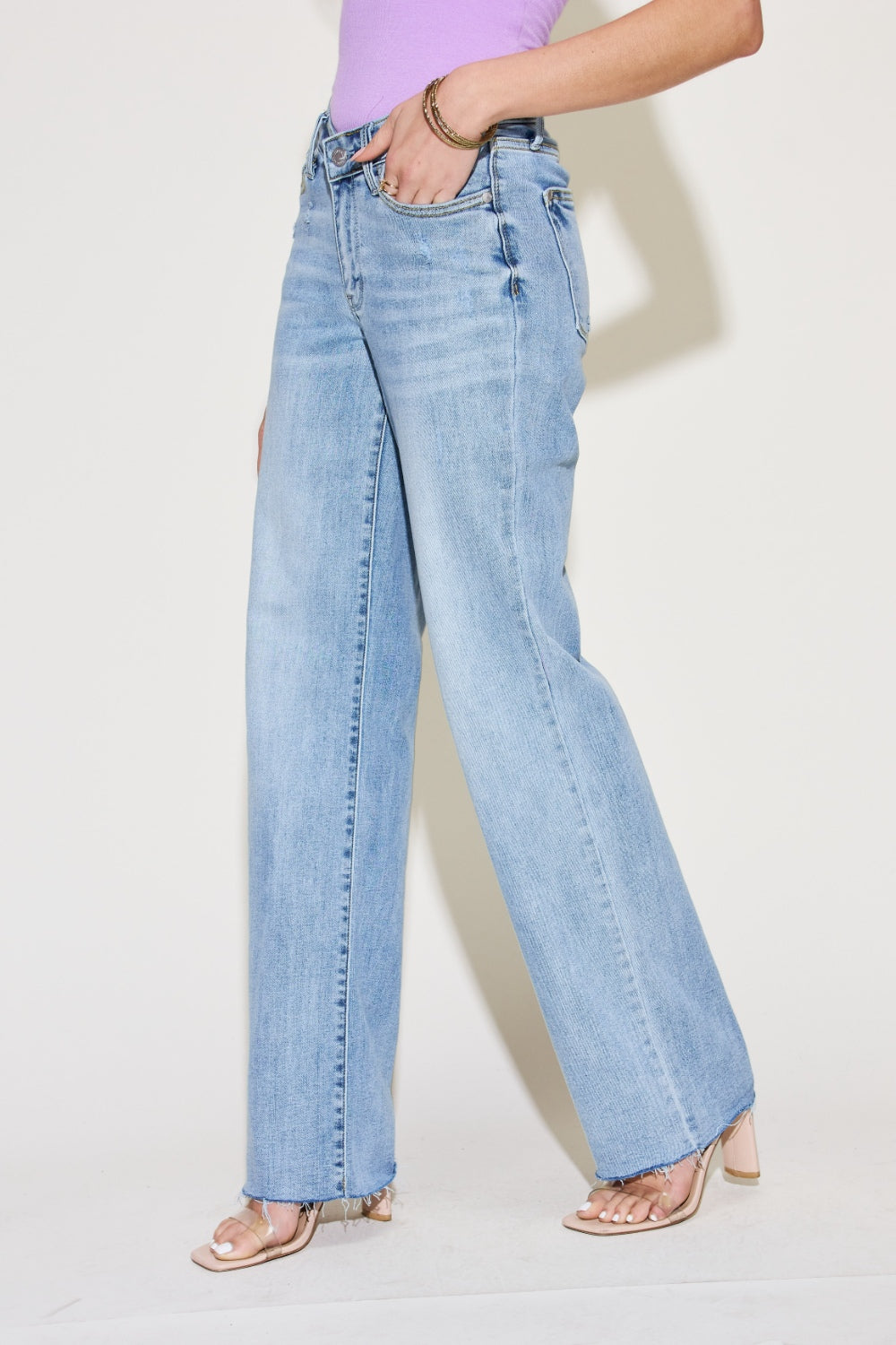 Judy Blue Full Size V Front Straight Jeans