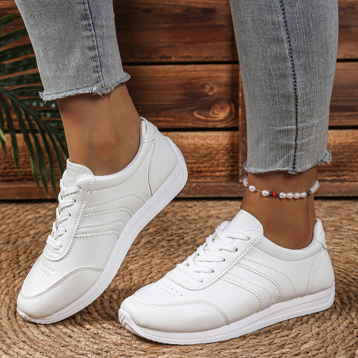 Soft Leather Running Shoes