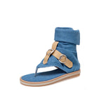 Gladiator High Top Denim Sandals