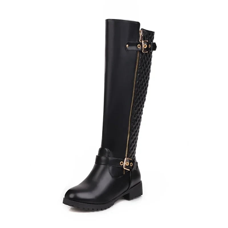 Side Zip Knee High Boots