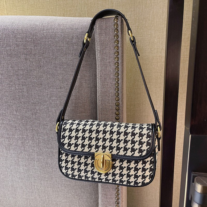 Women's Houndstooth Shoulder Bag