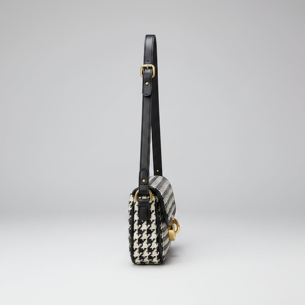 Women's Houndstooth Shoulder Bag