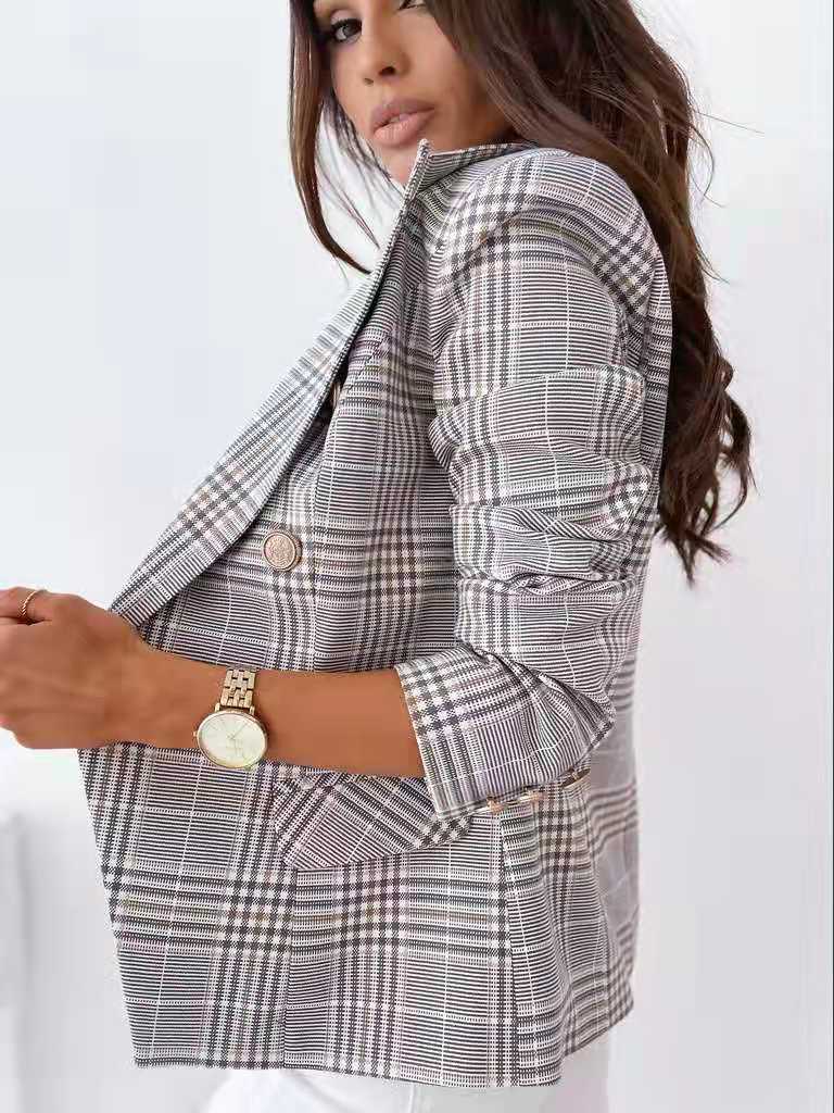 Professional Houndstooth Suit Jacket