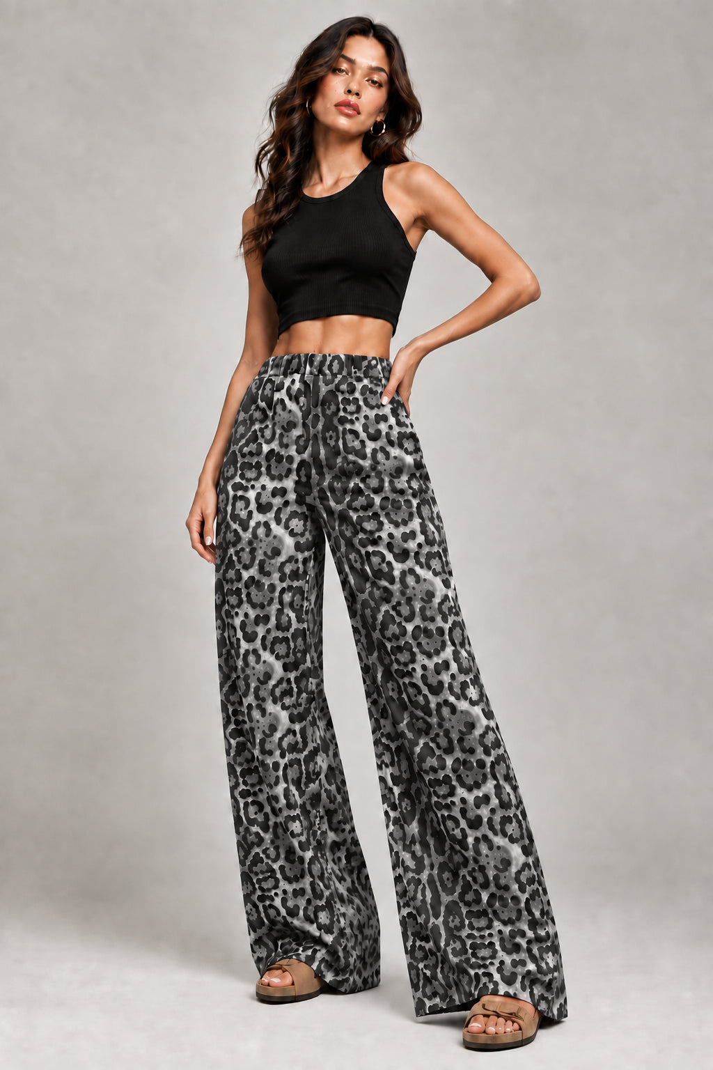 The Wild Line Leopard Wide-Leg Pants
