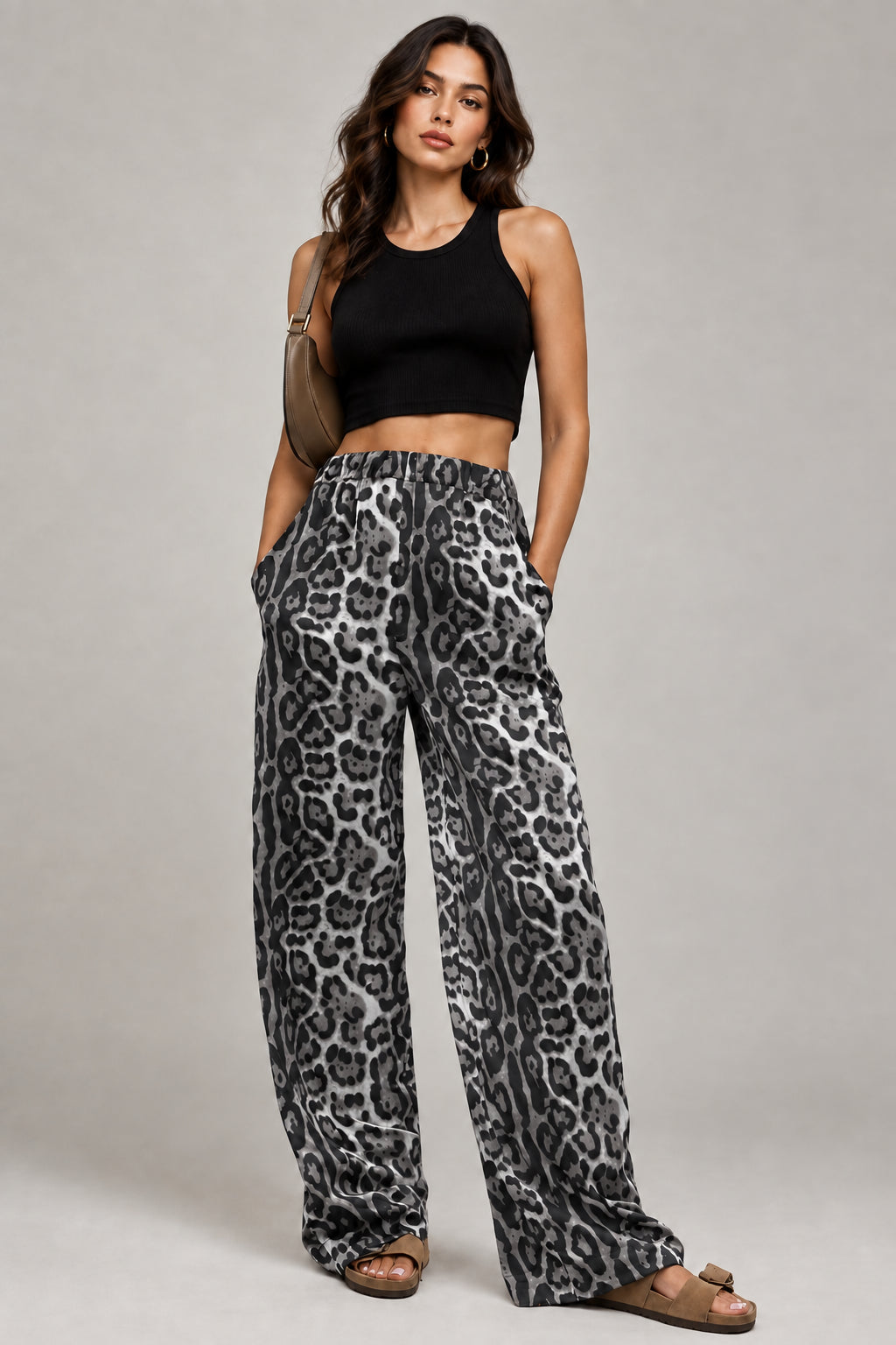 The Wild Line Leopard Wide-Leg Pants