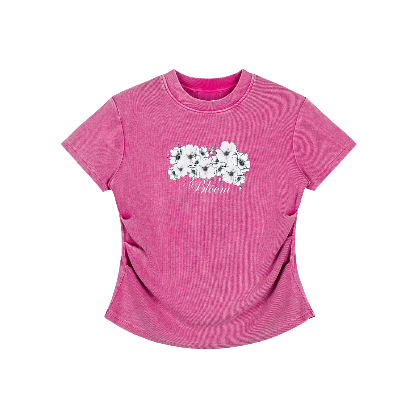 Vintage Washed Bodycon Cotton T-Shirt