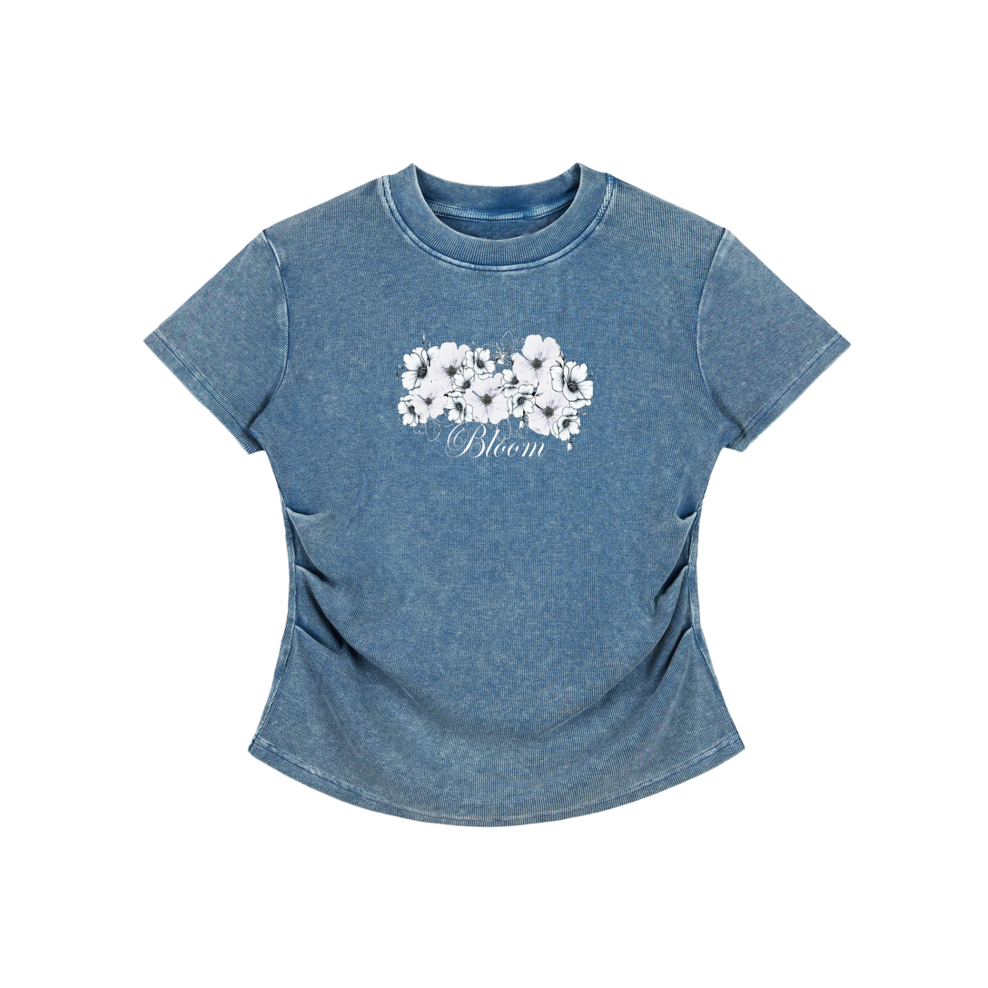 Vintage Washed Bodycon Cotton T-Shirt