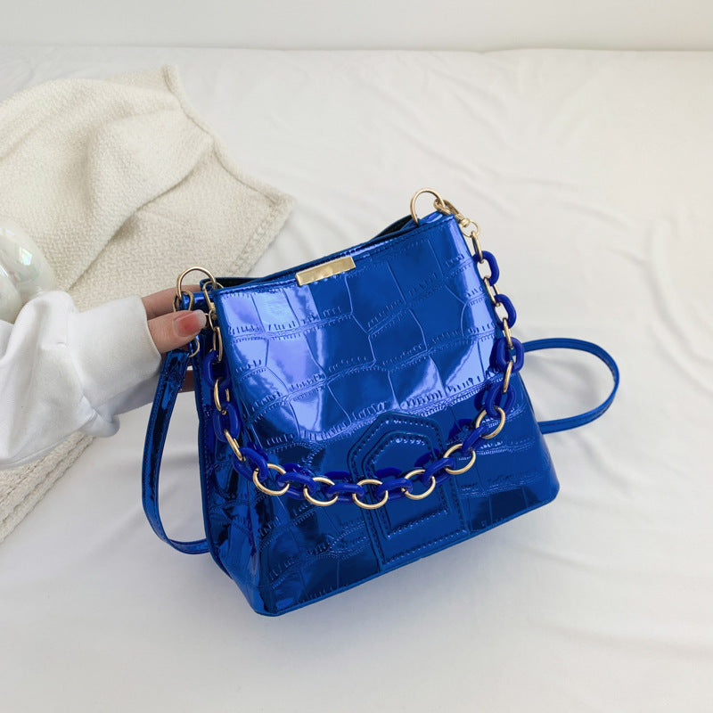 Laser Chain Handbag Bucket Bag
