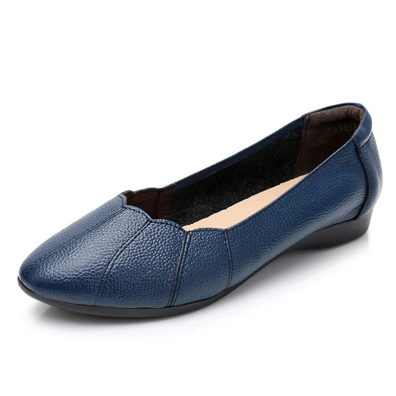 Genuine Leather Flat Shoes