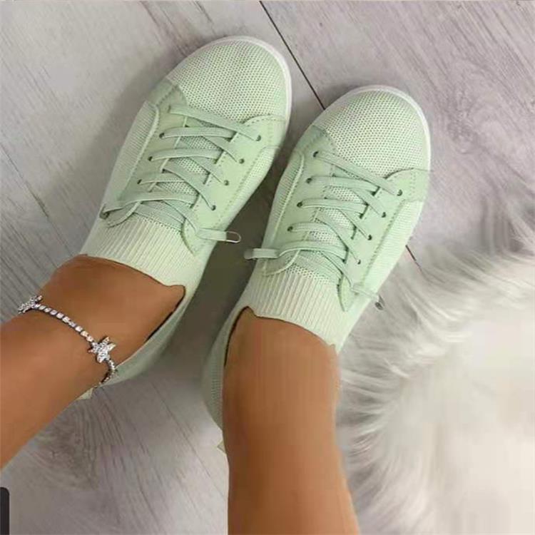 Flat Lace-Up Fly Sneakers