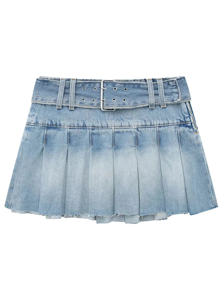 A-line Mini denim skirt