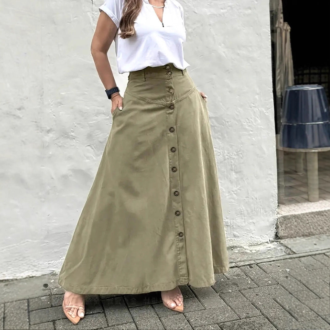 The Atelier — Elegant High-Waist A-Line Skirt