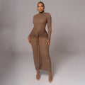 Fashionable Long-Sleeve Pleated Fitted Dress