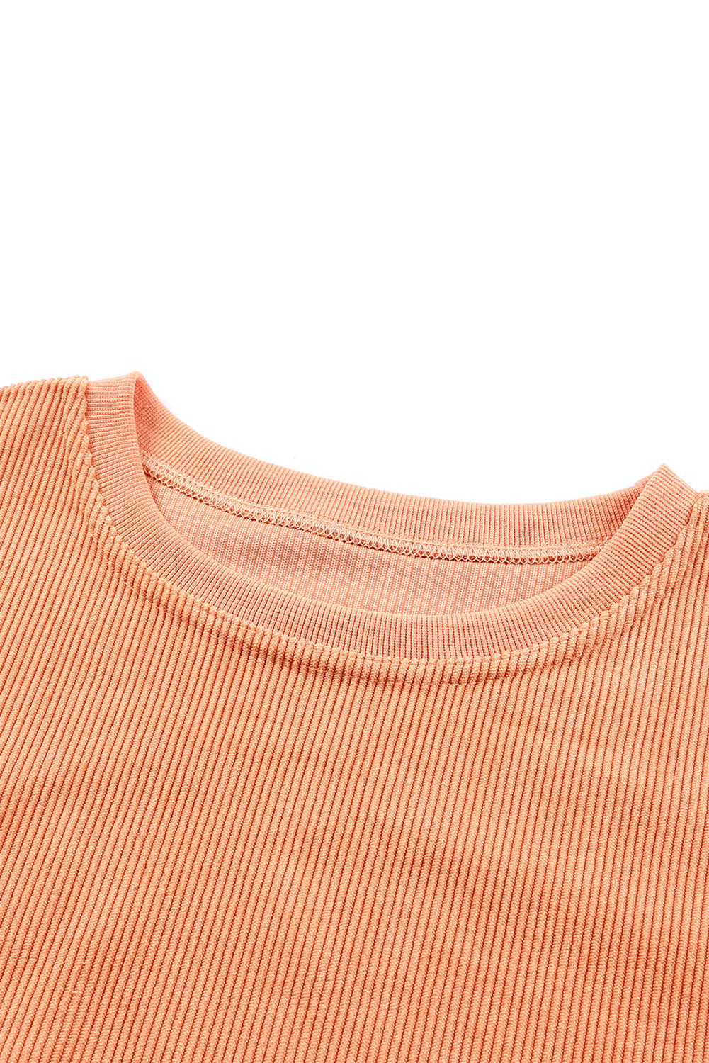 Orange Thanksgiving Thankful Casual Ribbed Corded Sweatshirt